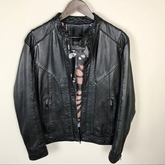 Selected Fitted Brown Leather Jacket